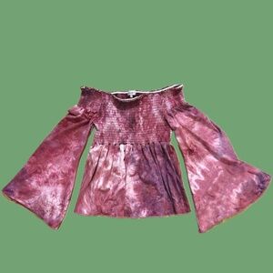 Off the shoulder top with bell sleeves